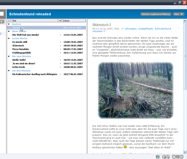 Screenshot Feedreader