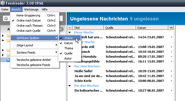 Screenshot Feedreader